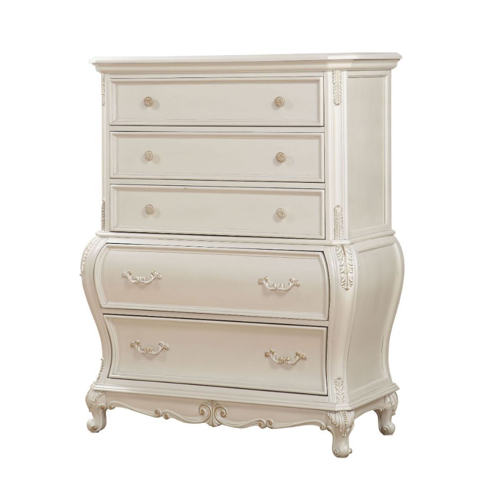 ACME Chantelle - Chest - Pearl White | Meri Furniture