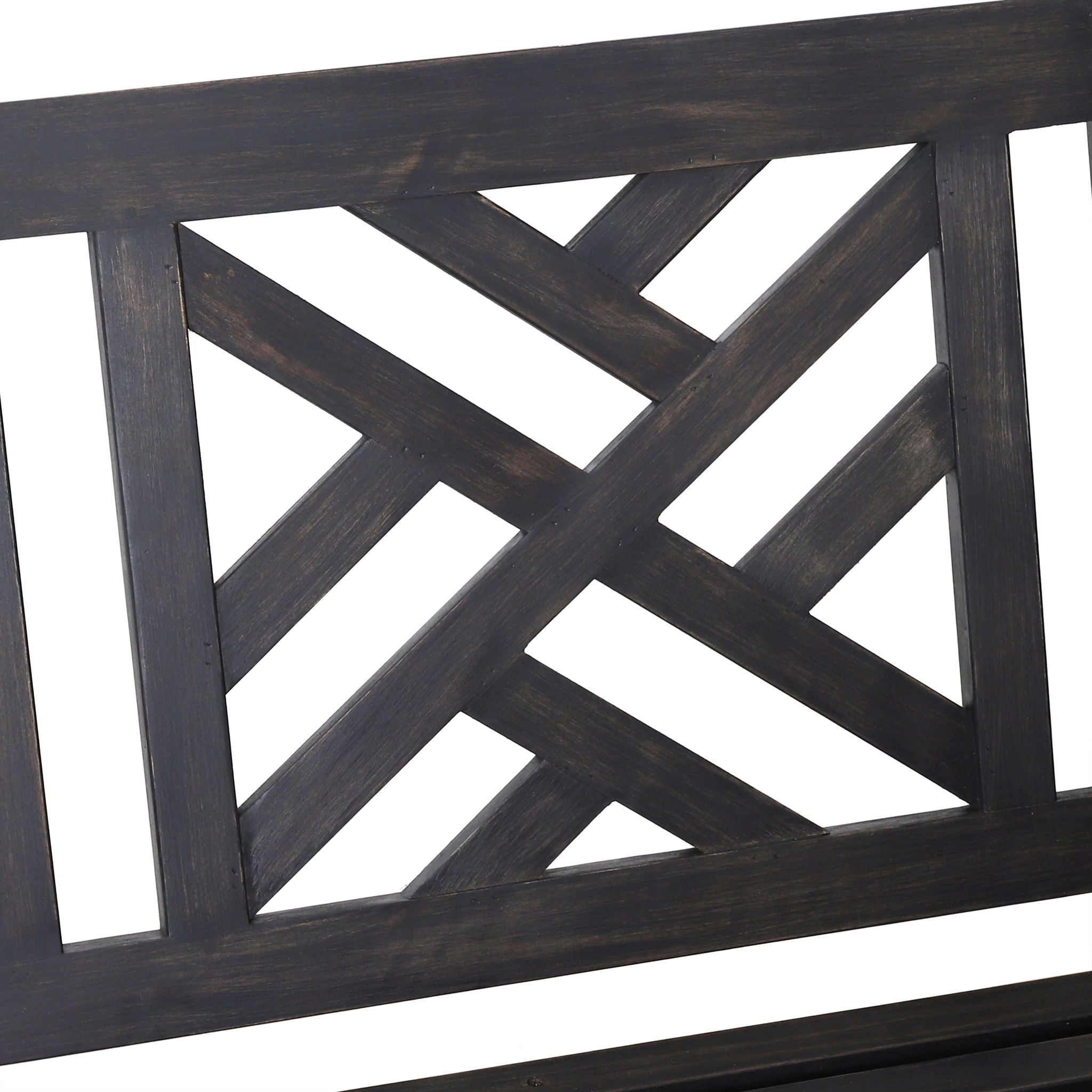 Alejandro - Acacia Wood Porch Swing With Slat Panel Seating