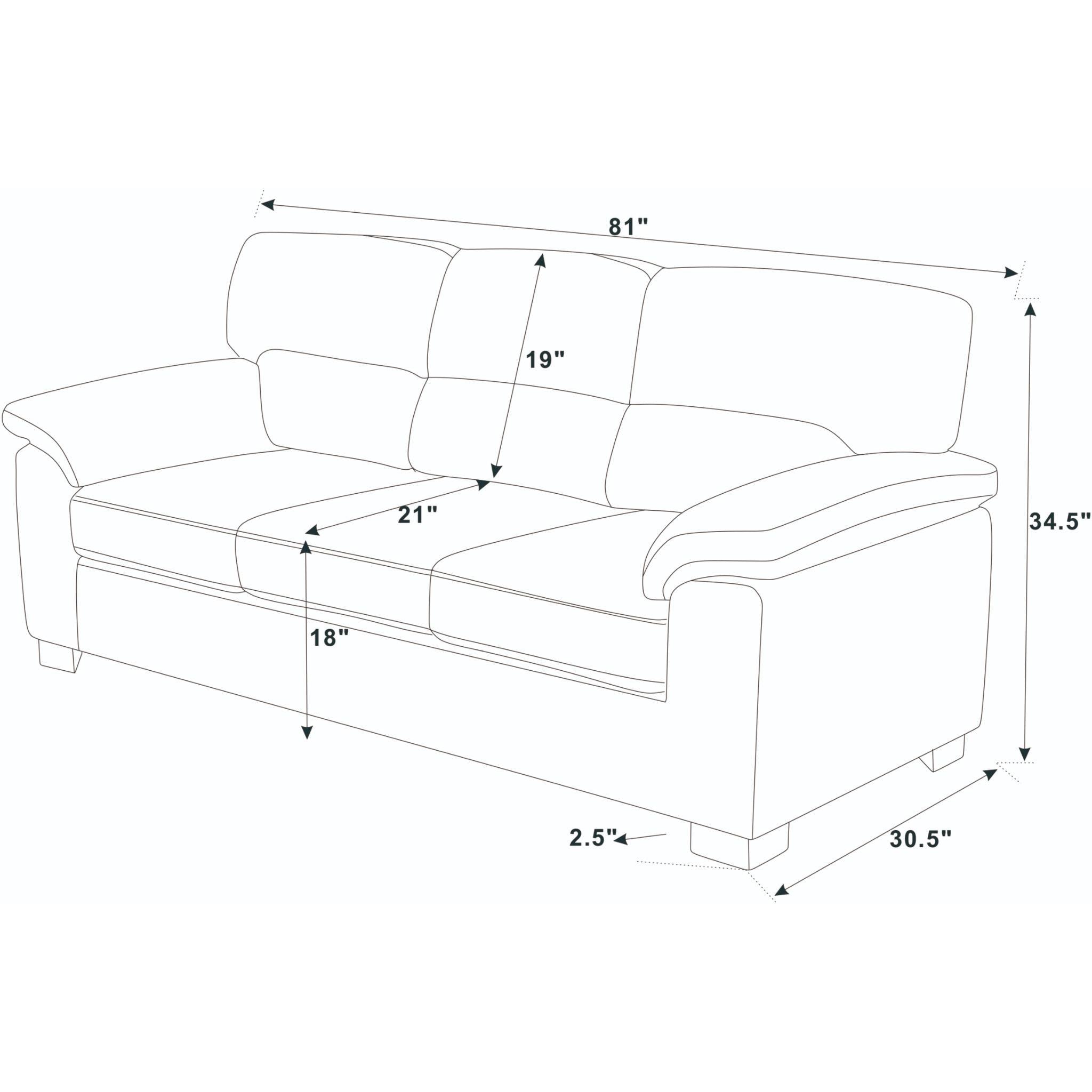 Vintage Inspired 3 Seat Sofa With Tufted Cushions