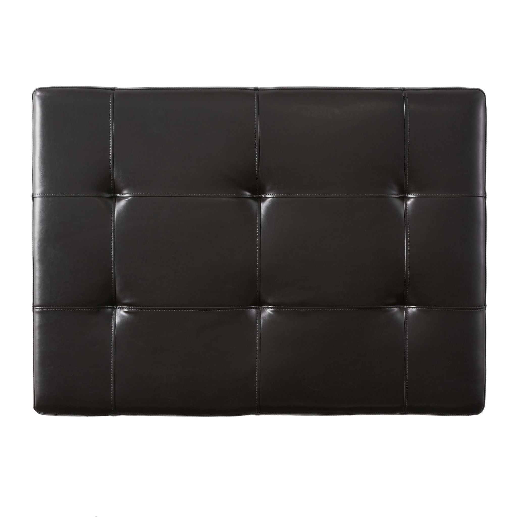 Chatham - Ottoman With Drawer Leather Storage Solution - Dark Coffee