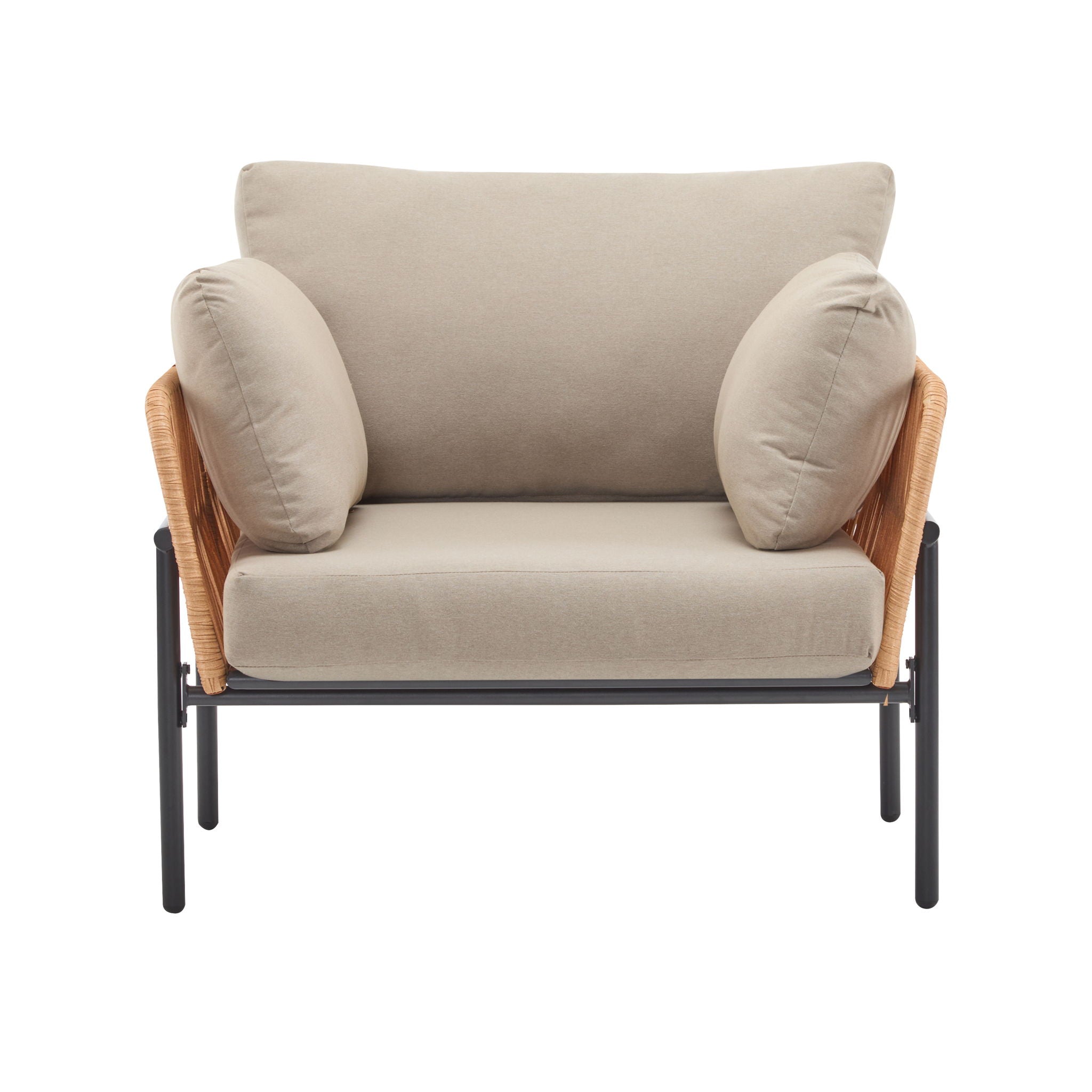 Rope Lounge Chair With Cushions For Modern Spaces