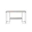 ACME Chafik - Accent Table - Natural Oak & Chrome | Meri Furniture