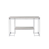ACME Chafik - Accent Table - Natural Oak & Chrome | Meri Furniture