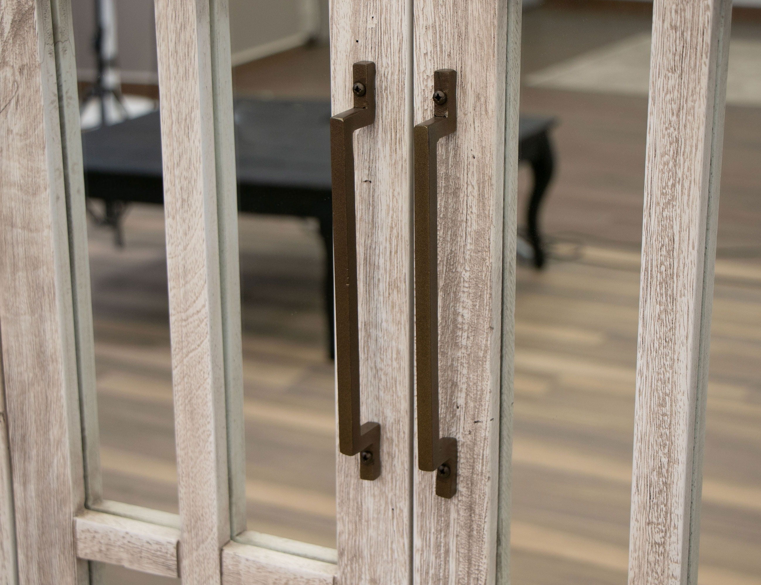 International Furniture Direct Sahara - Cabinet - Light Cream / Brown Caramel | Meri Furniture