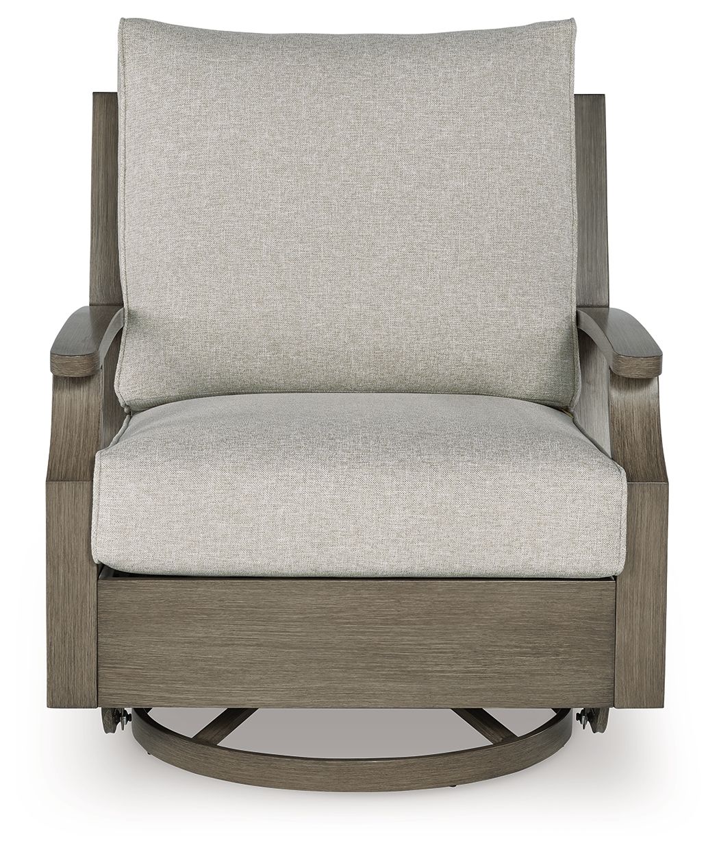 Signature Design by Ashley® Rainier Ranch - Brown / Beige - Swivel Glider Chair With Cushion | Meri Furniture