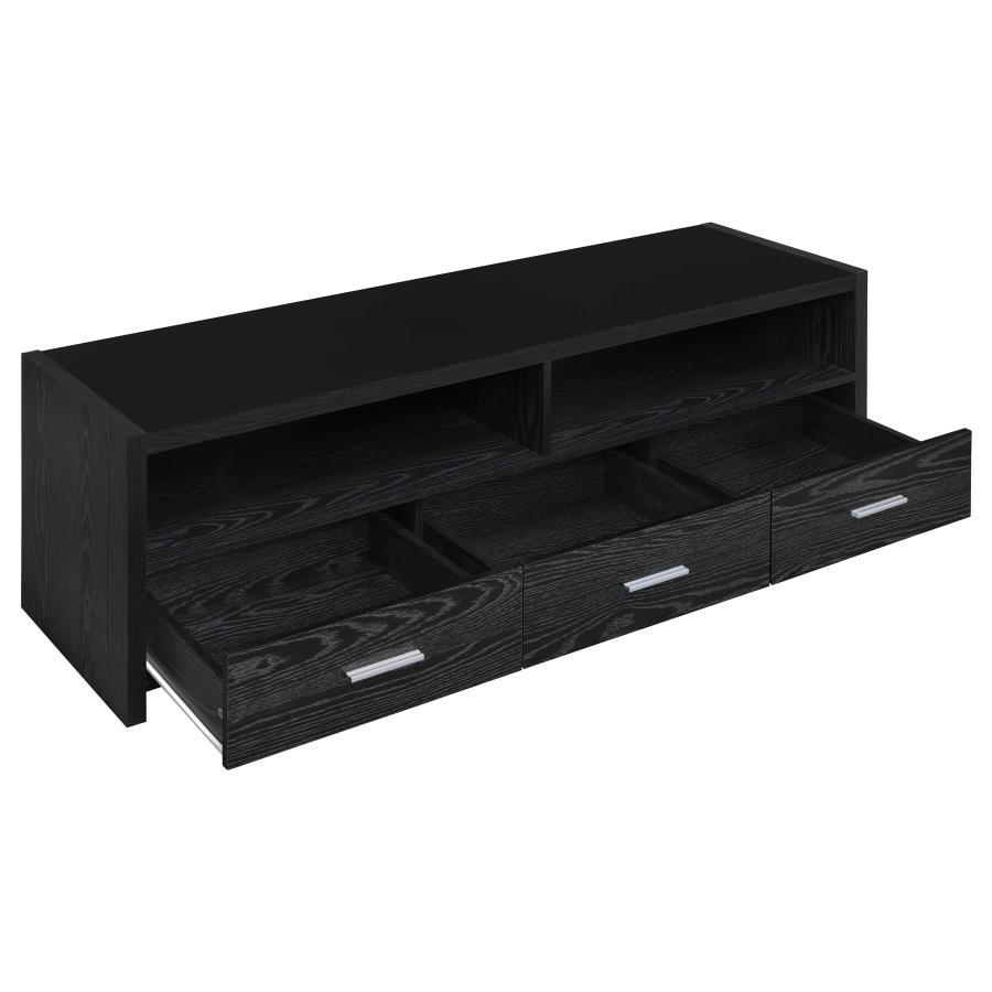 Coaster Fine Furniture Alton - 3-drawer Black Oak TV Console | Meri Furniture