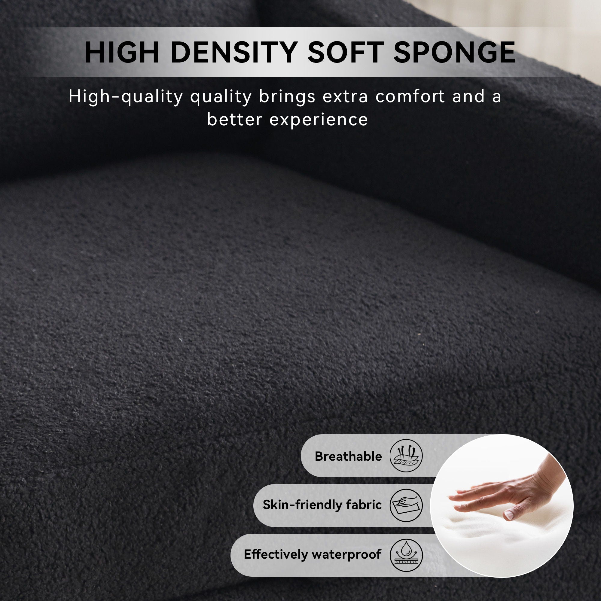 Linen Fabric 360° Swivel Accent Chair With Upholstered Back Pillow And Rivet Armrest