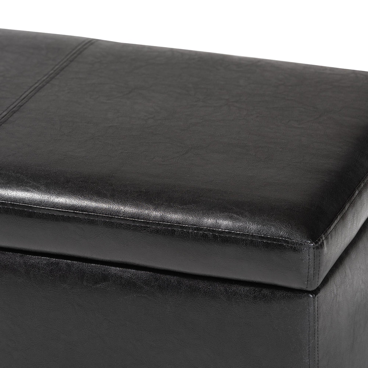 Dennehy Black Brown Modern Ottoman