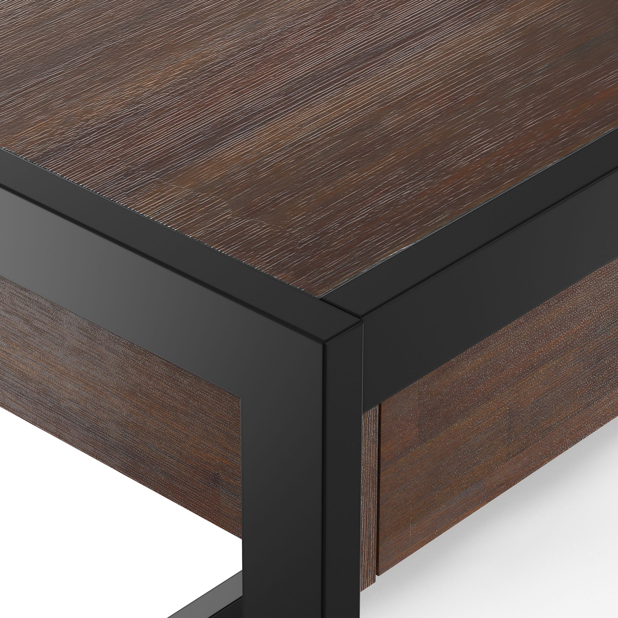 Erina - Desk - Distressed Charcoal Brown