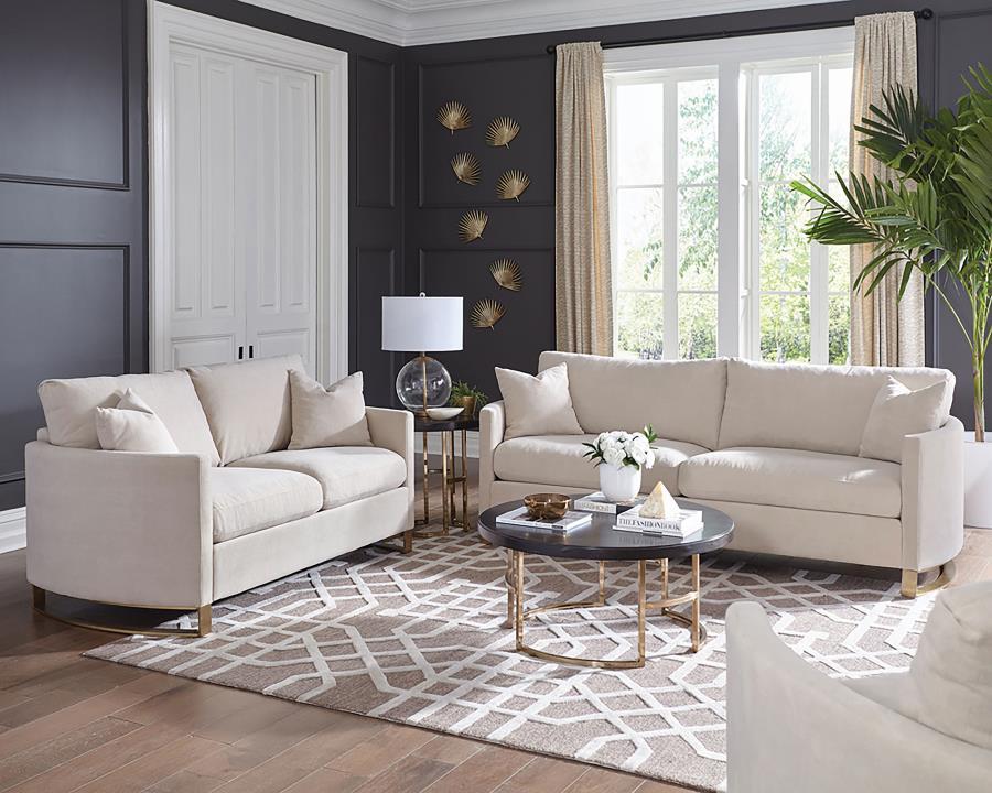 Coaster Fine Furniture Corliss - Upholstered Arched Arm Sofa Set | Meri Furniture