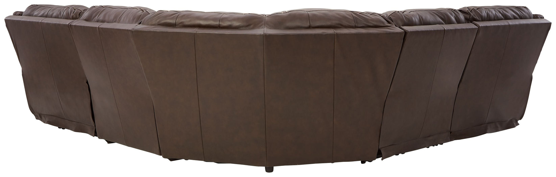 Signature Design by Ashley® Dunleith - Chocolate - 5-Piece Power Reclining Sectional | Meri Furniture