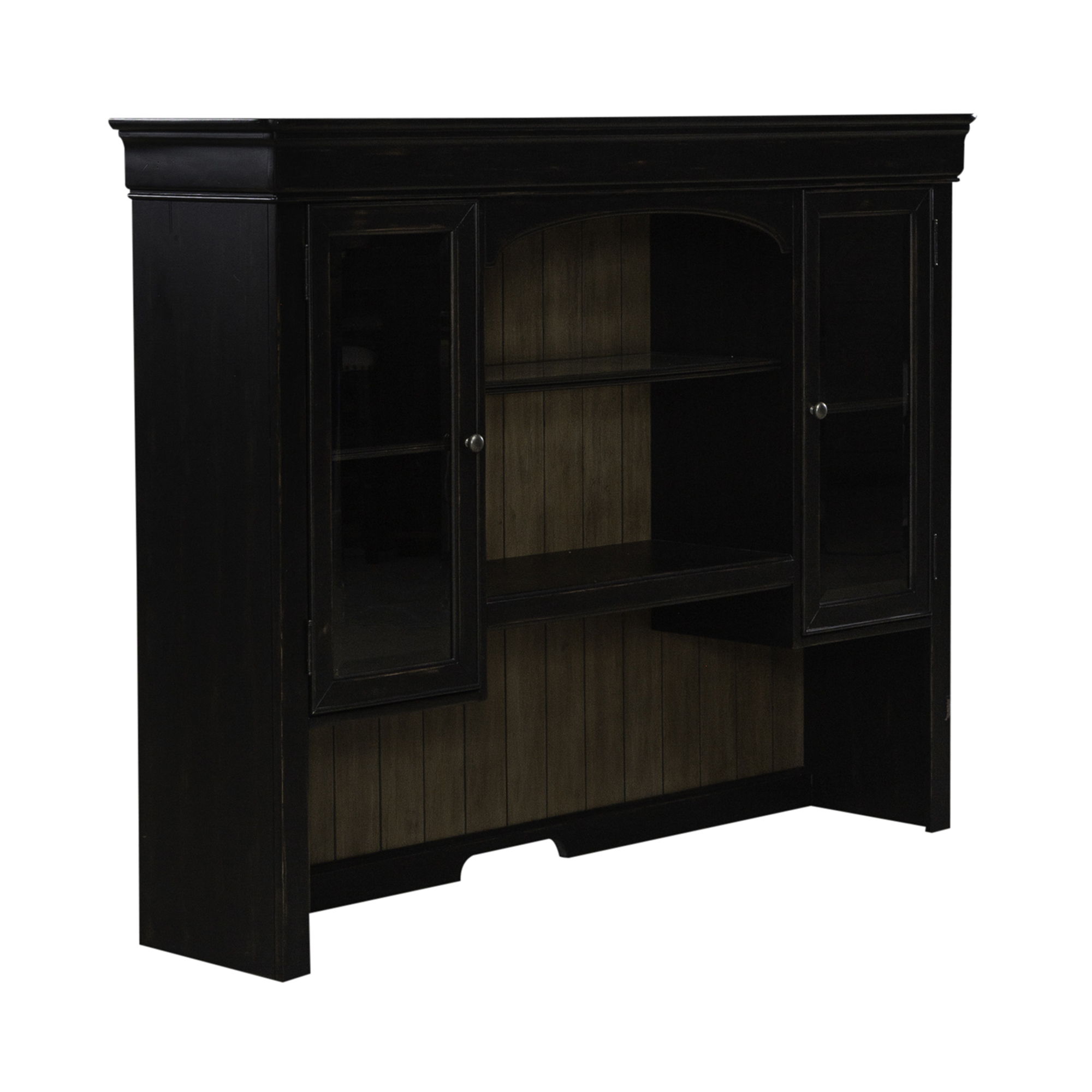 Liberty Furniture Meritage - Jr Executive Credenza Hutch - Aged Charcoal | Meri Furniture