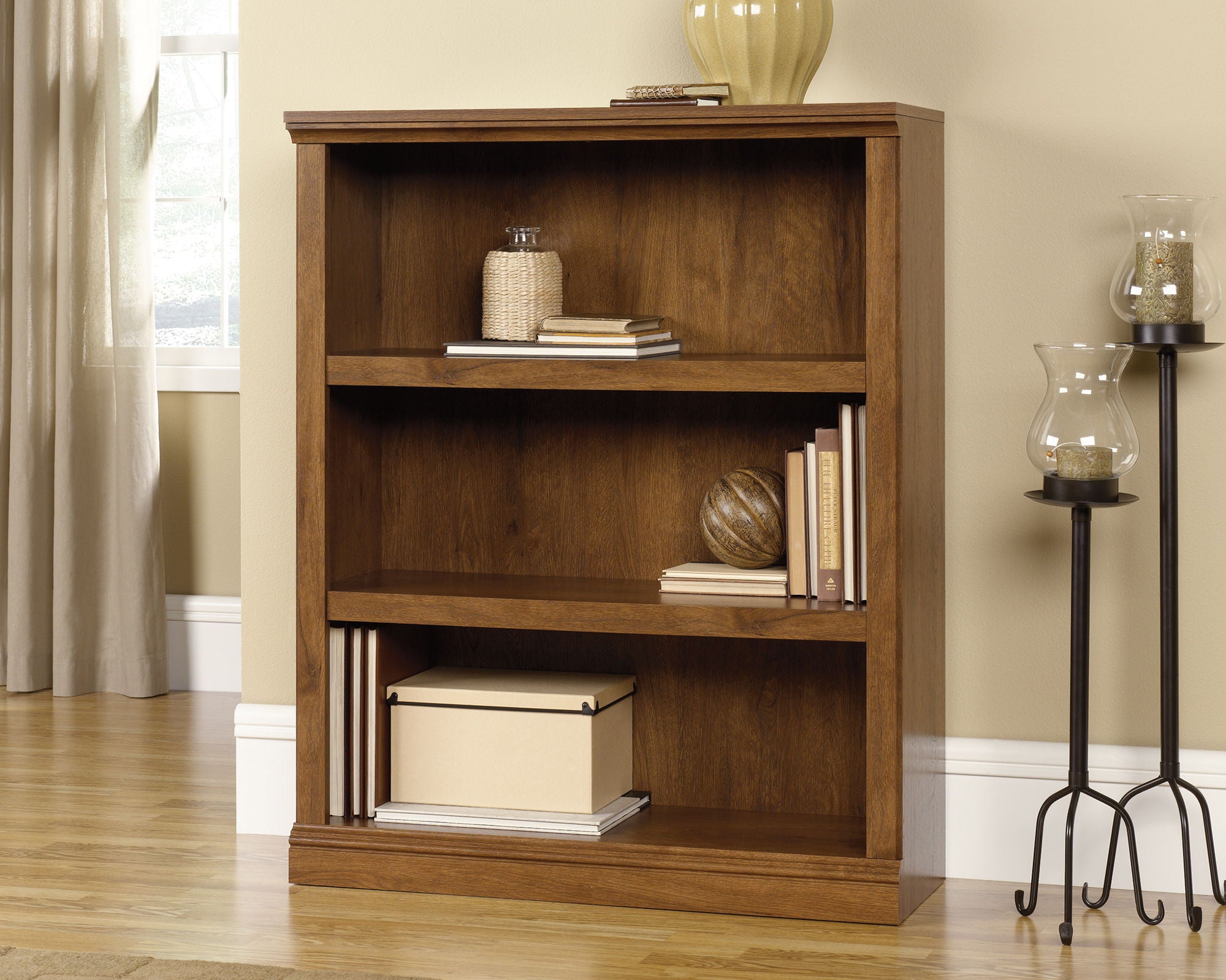 3-Shelf Bookcase Oiled Oak