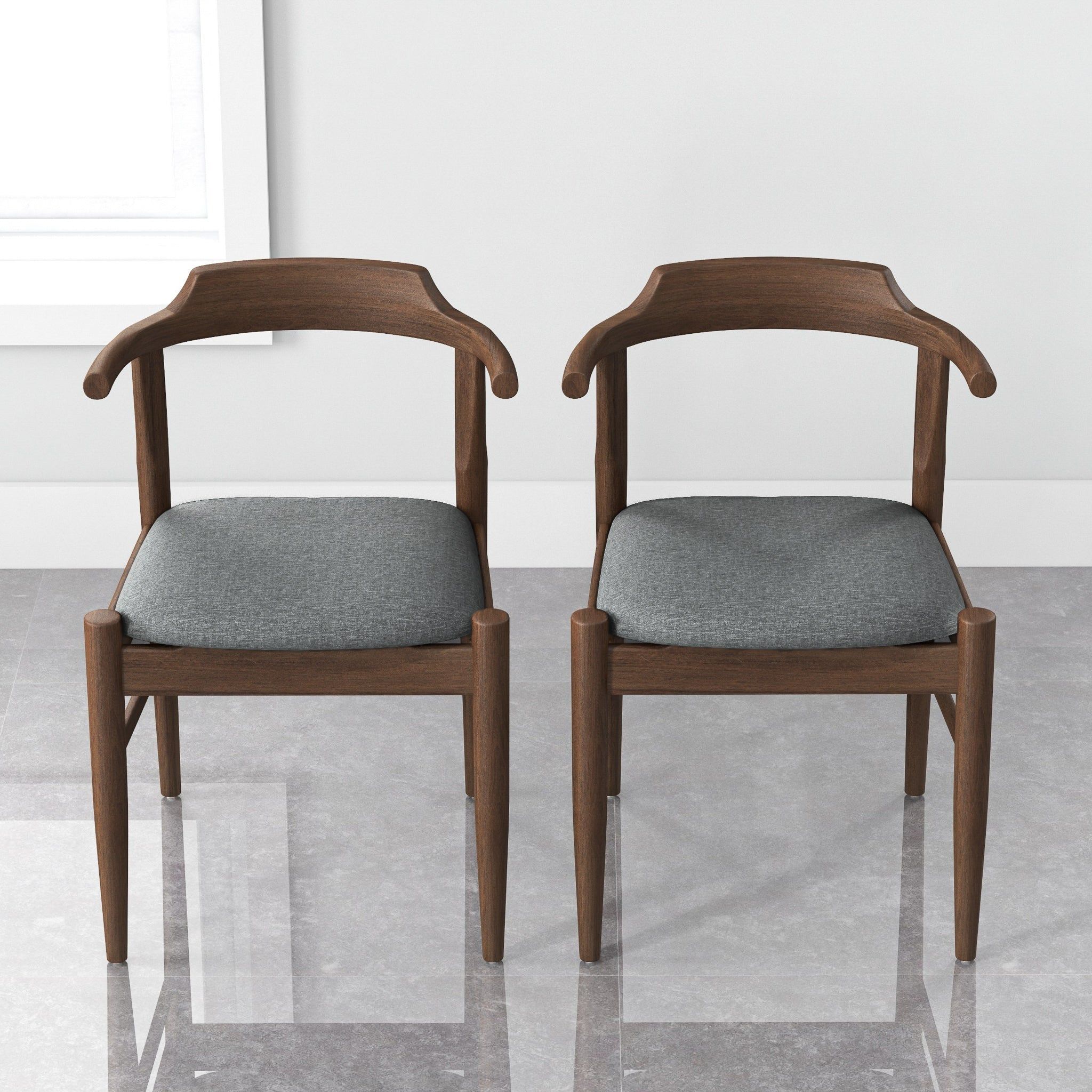 Dakota - Mid-Century Modern Velvet Dining Chair (Set of 2)