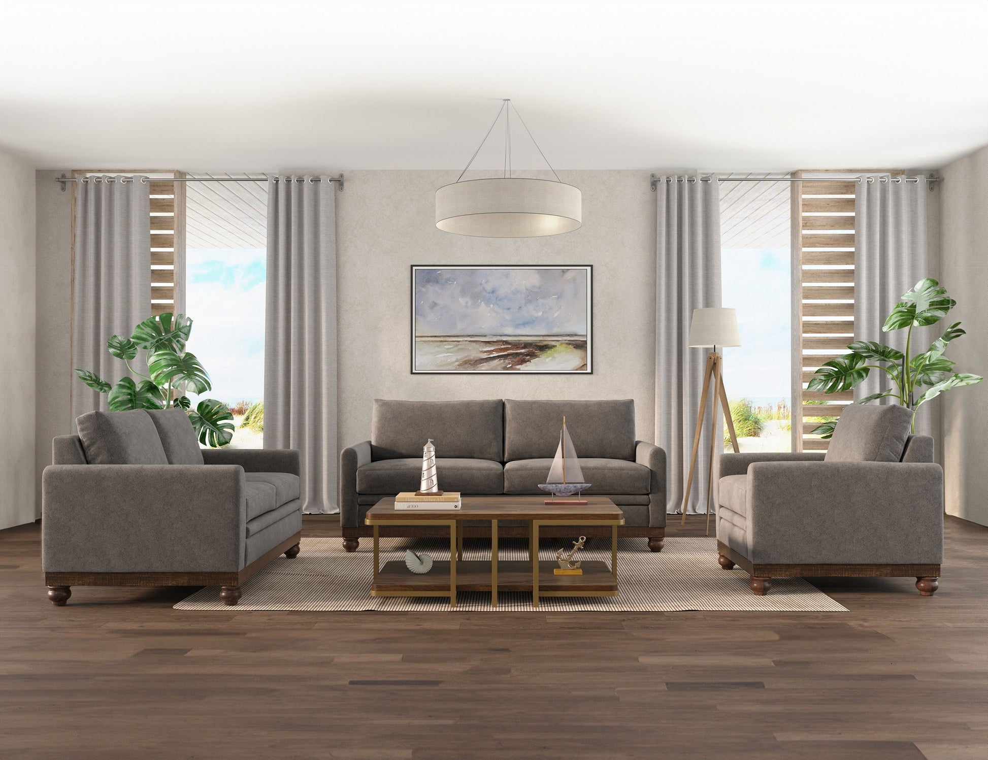 International Furniture Direct Pueblo Gray - Sofa | Meri Furniture