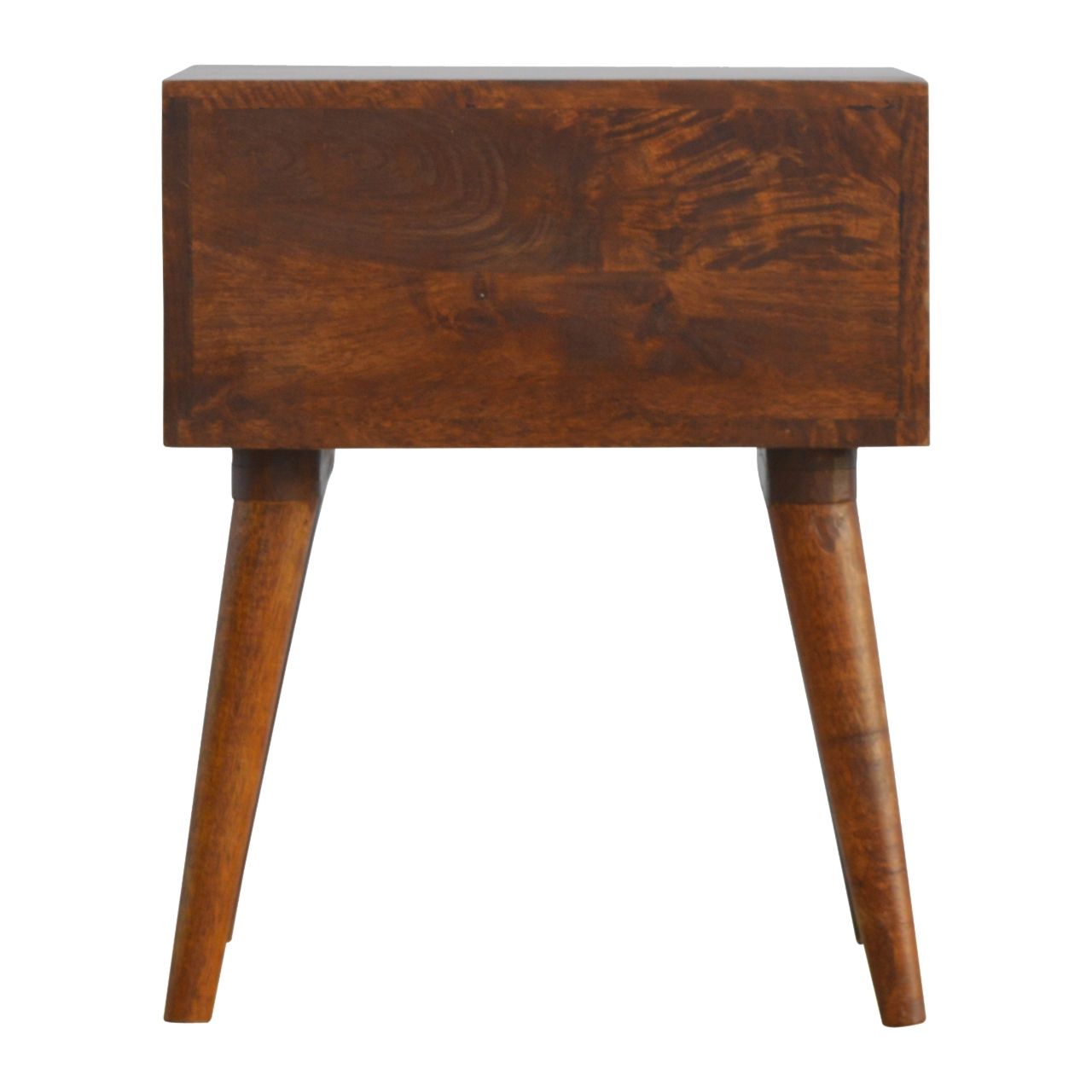 Inlay - Geo Brass Bedside Table - Chestnut
