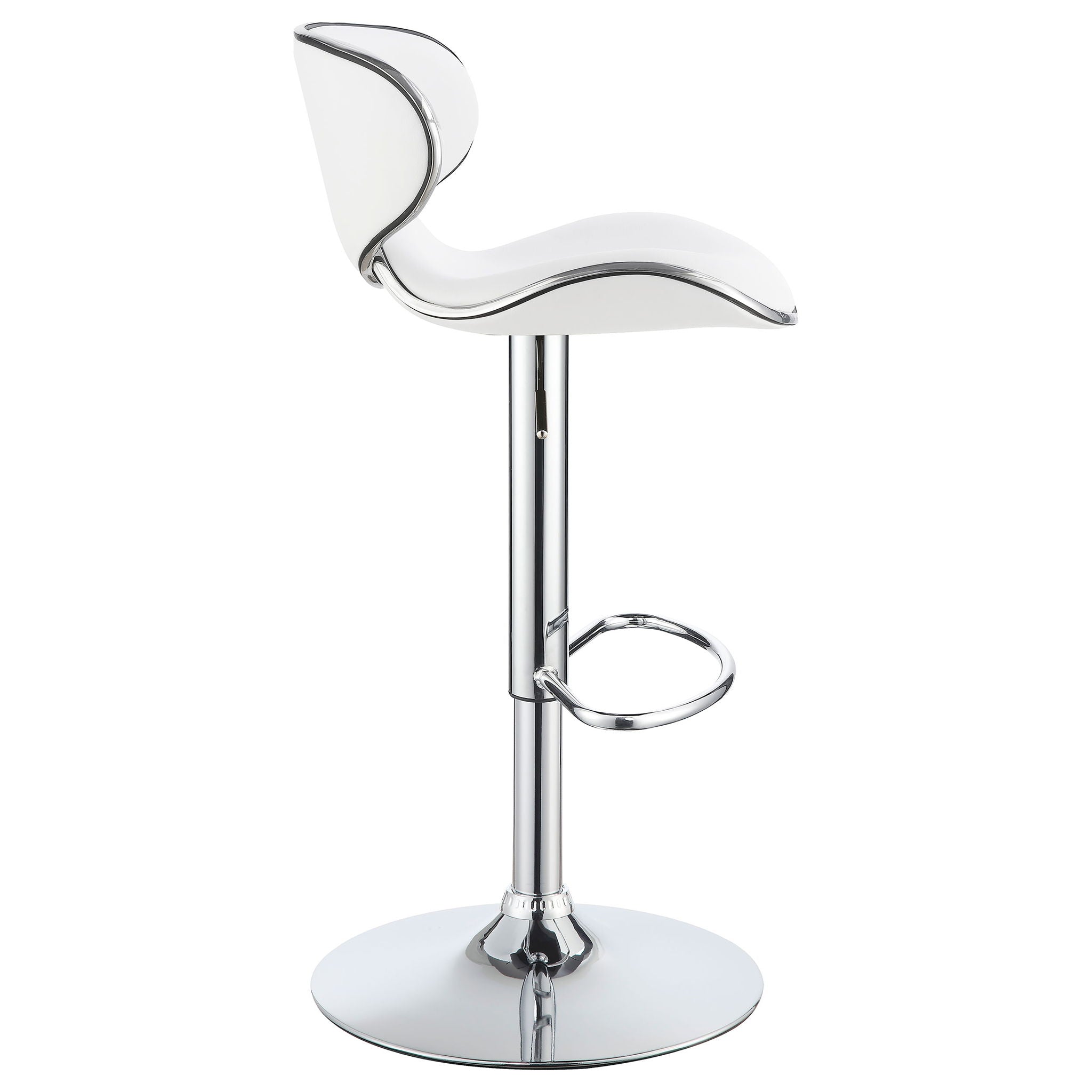 Edenton - Upholstered Adjustable Bar Stool (Set of 2) - White