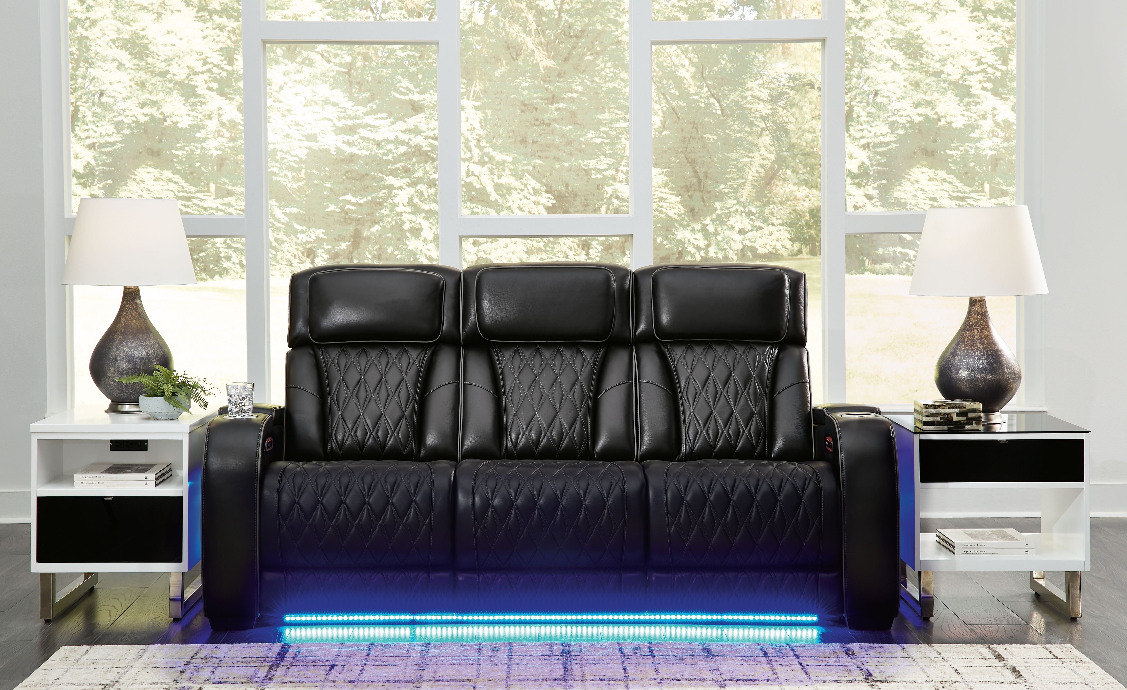 Signature Design by Ashley® Boyington - Black - 2 Pc. - Power Reclining Sofa And Loveseat | Meri Furniture