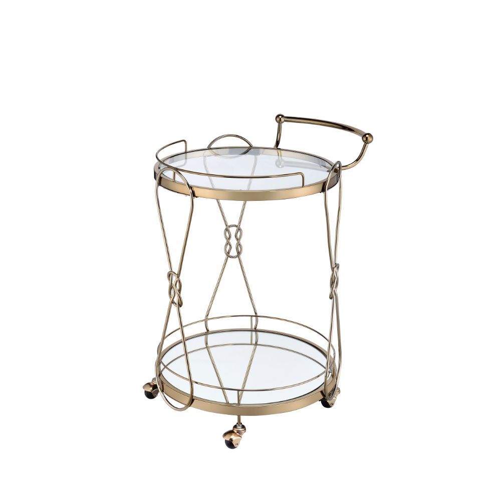 ACME Zekera - Serving Cart - Champagne | Meri Furniture
