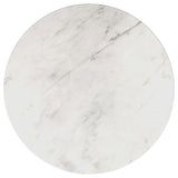 Coaster Fine Furniture Avon - Round Marble Top Stainless Steel Coffee Table - White | Meri Furniture