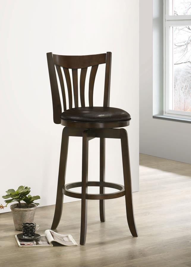 Coaster Fine Furniture Lambert - Wood Height Swivel Bar Chair | Meri Furniture