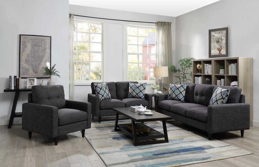 Coaster Fine Furniture Watsonville - Upholstered Track Arm Sofa Set | Meri Furniture