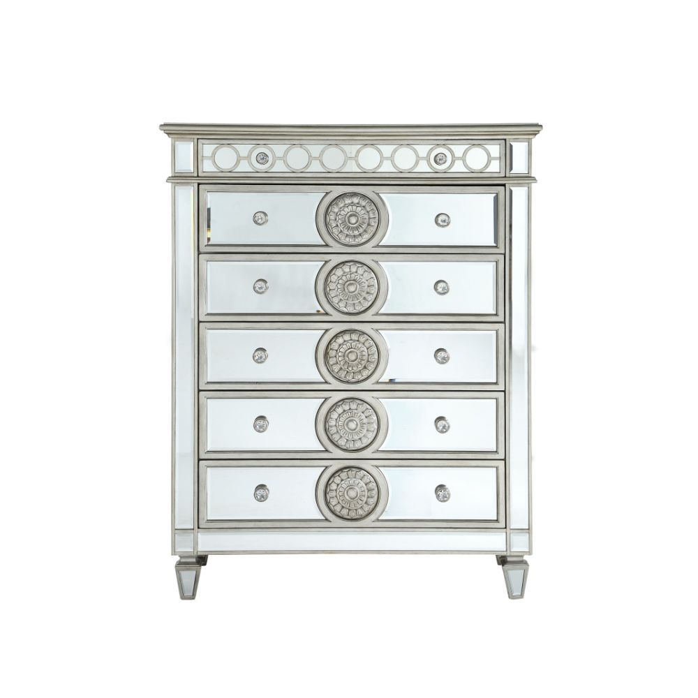 ACME Varian - Chest - Mirrored | Meri Furniture