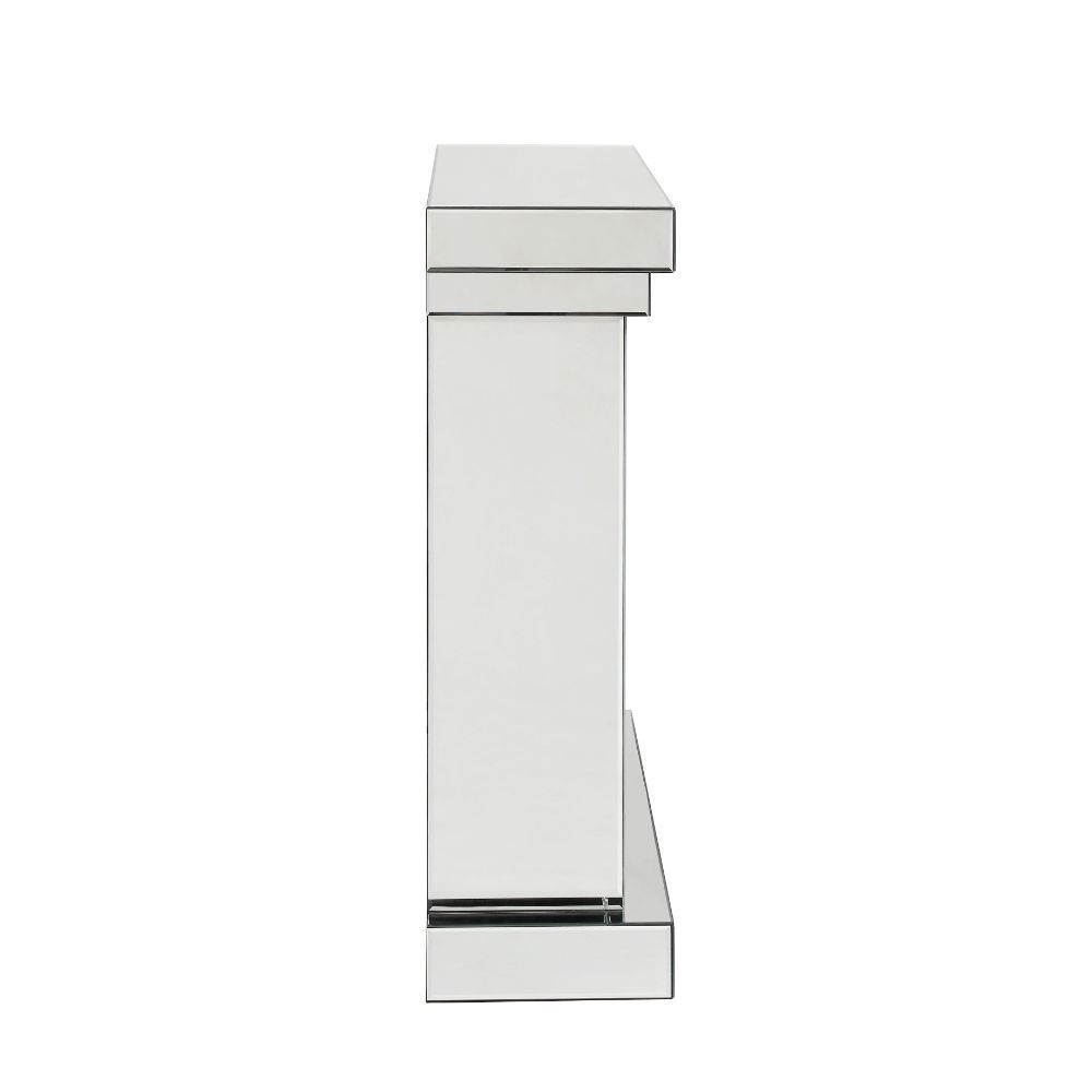 ACME Noralie - Fireplace - Mirrored & Faux Diamonds - 42" | Meri Furniture