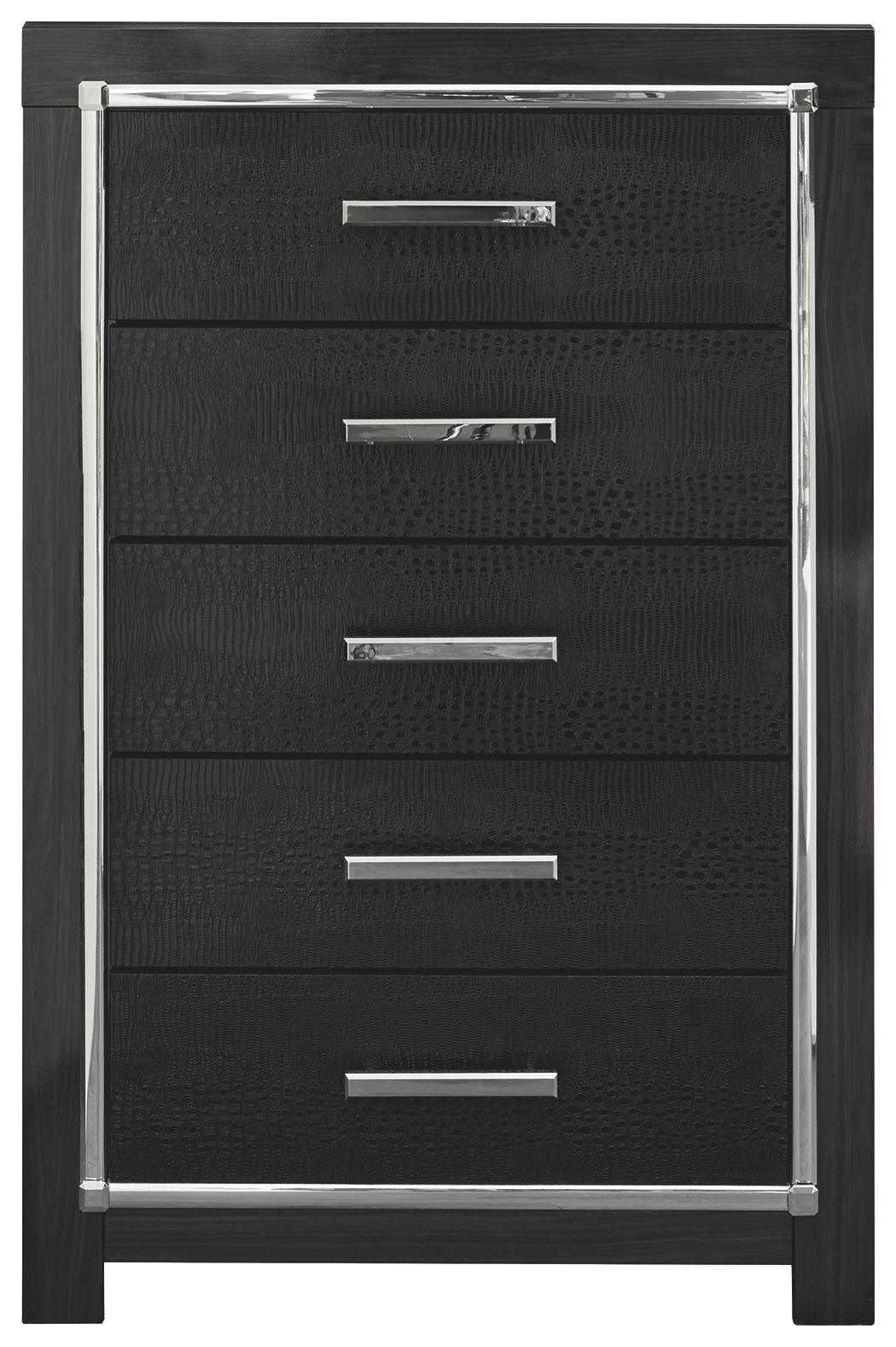 Ashley Furniture Kaydell - Black - Five Drawer Chest | Meri Furniture