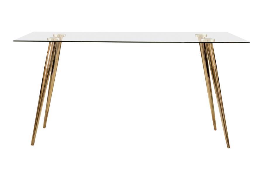Coaster Fine Furniture Gilman - Rectangular 64-inch Glass Top Dining Table | Meri Furniture
