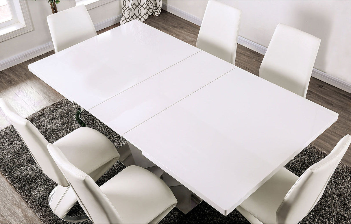 Furniture of America Zain - Dining Table - White | Meri Furniture