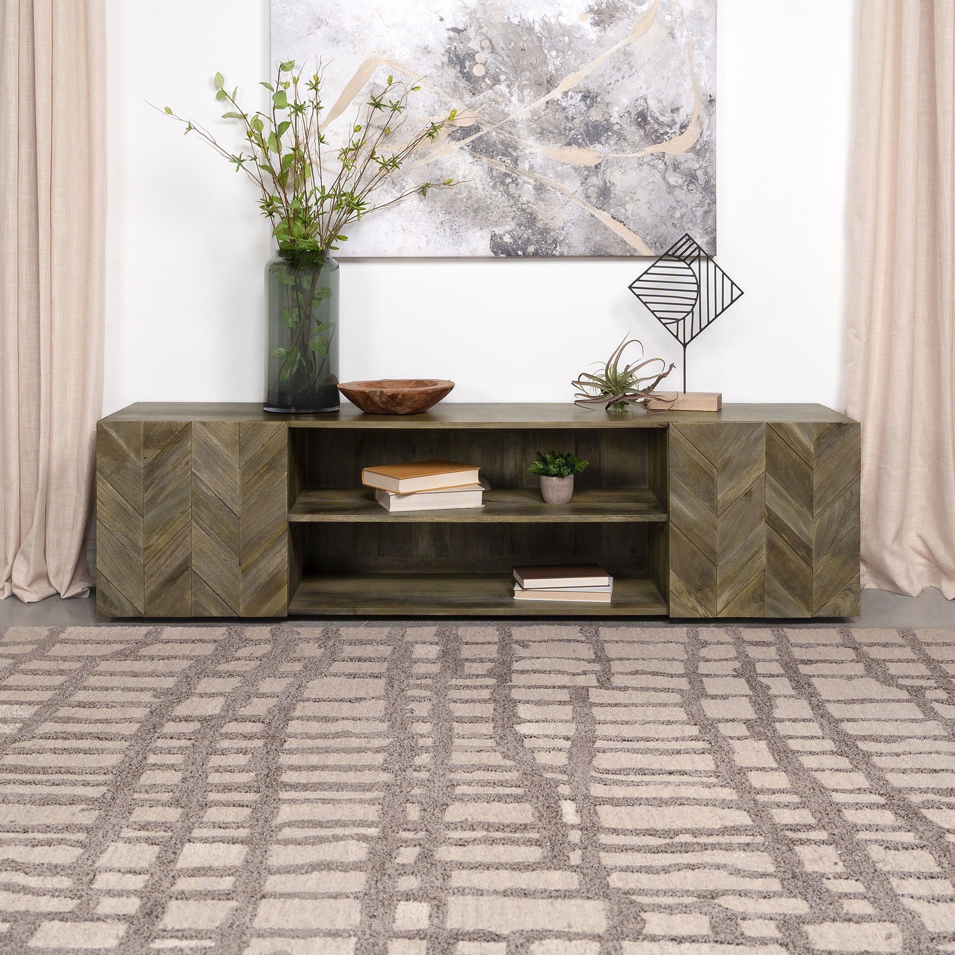 Coaster Fine Furniture Keese - 2 Door Wood TV Stand Media Console - Mango Brown | Meri Furniture