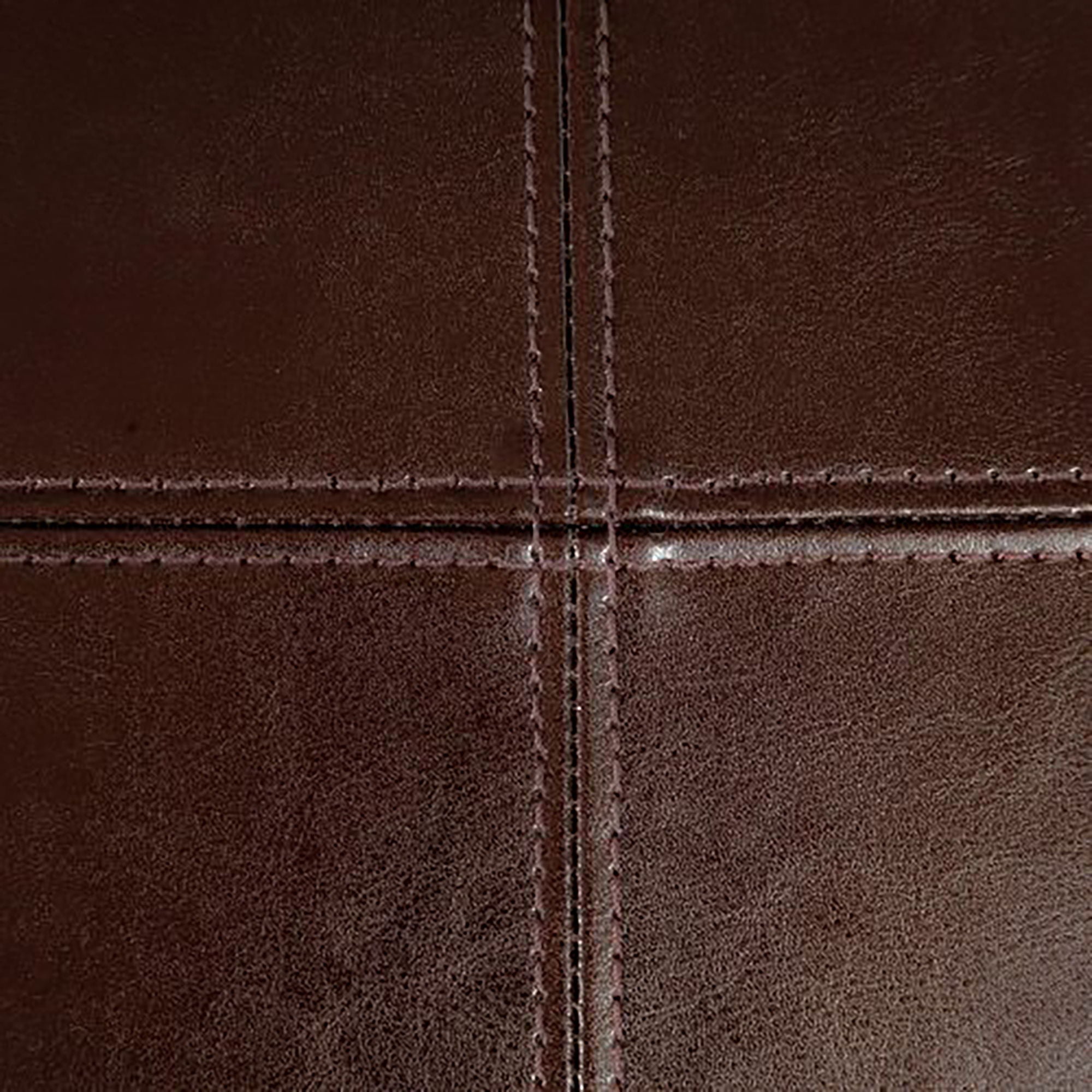 Bonded Leather Upholstered Dining Chair With Solid Wood Legs (Set of 2) - Chocolate