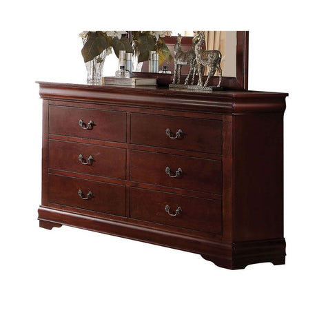 Bring casual elegance into your home with the Louis Phillipe dresser. This dresser is a piece that offers any bedroom a sophisticated look.