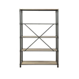 The Itzel Bookcase is functionally designed to enhance your Decor. Organize your essentials with this unique, stylish bookcase. Different level contoured shelves and a versatile construction highlight this beautiful bookcase. Some Assembly Required.