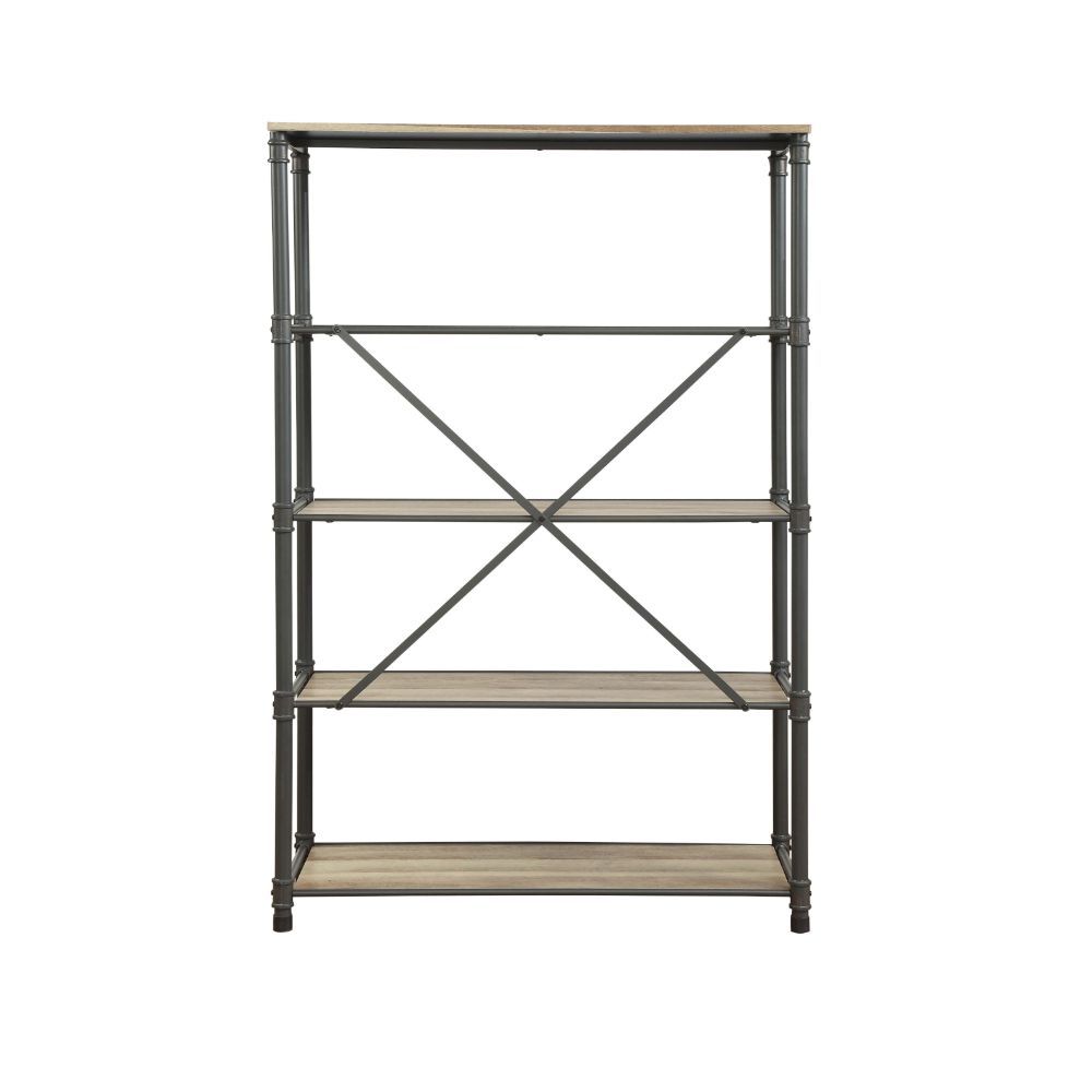 ACME The Itzel Bookcase is functionally designed to enhance your Decor. Organize your essentials with this unique, stylish bookcase. Different level contoured shelves and a versatile construction highlight this beautiful bookcase. Some Assembly Required.