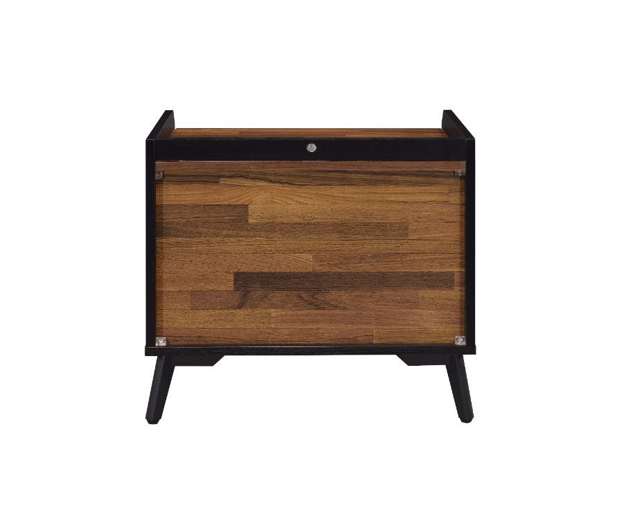 ACME Jiranty - Accent Table - Walnut & Black Finish | Meri Furniture