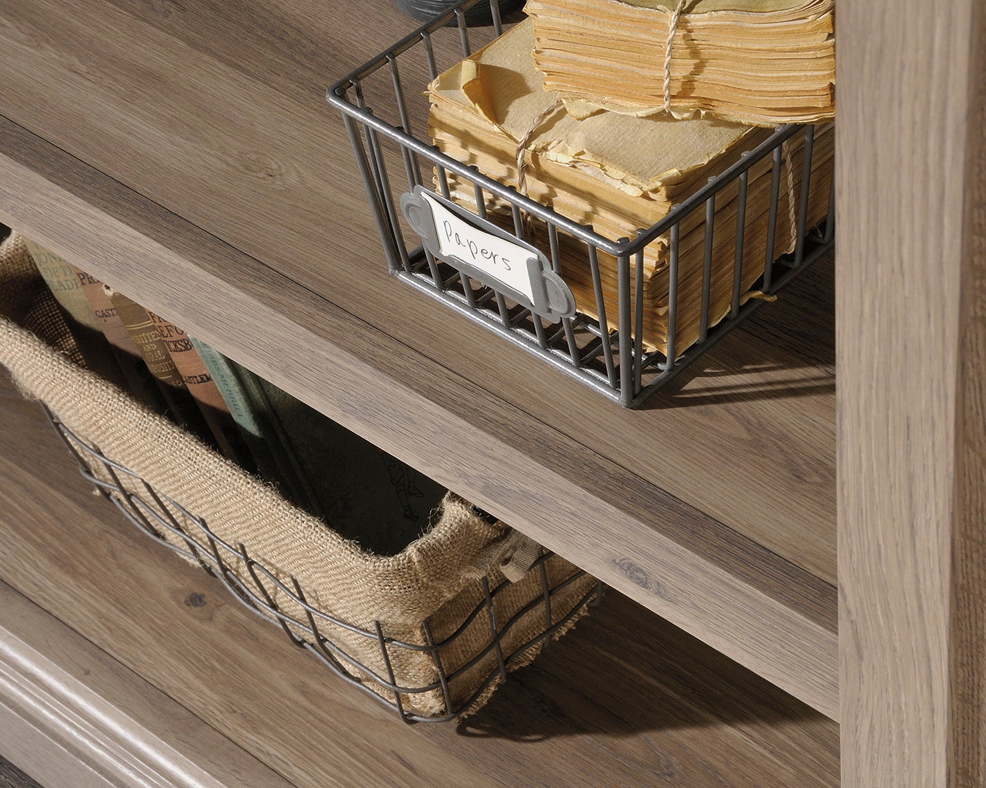 2-Shelf Bookcase Salt Oak