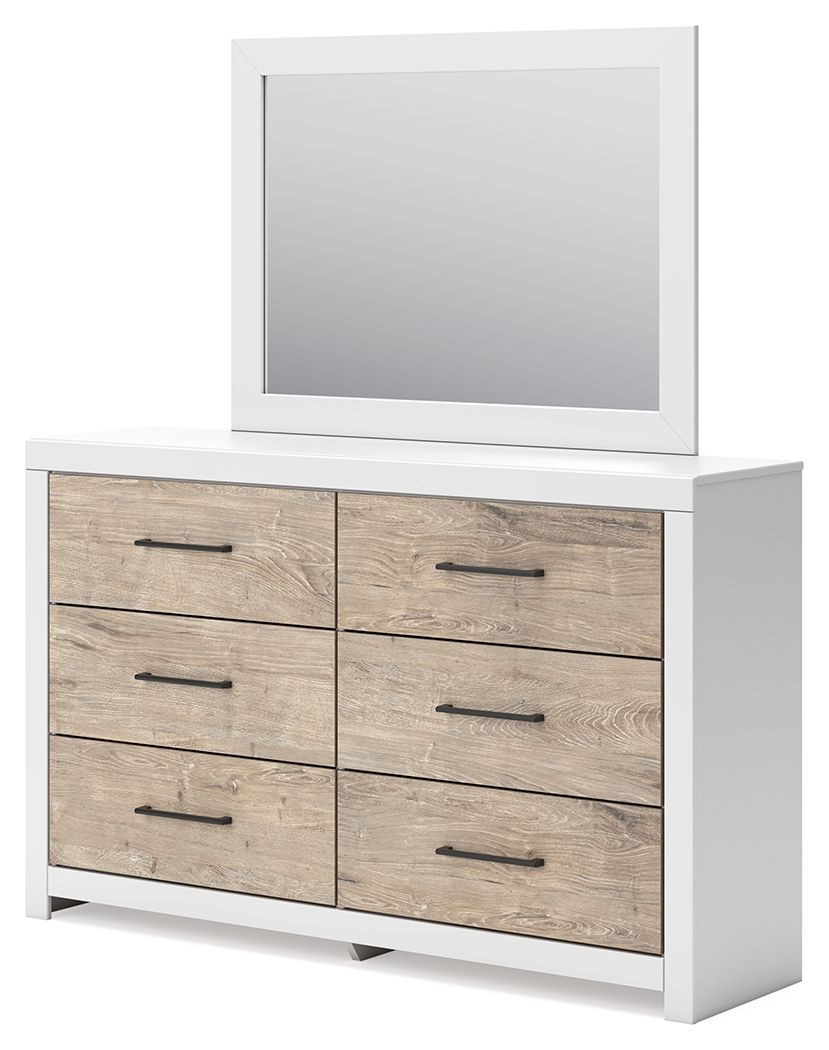 Signature Design by Ashley® Charbitt - Two-tone - Dresser And Mirror | Meri Furniture