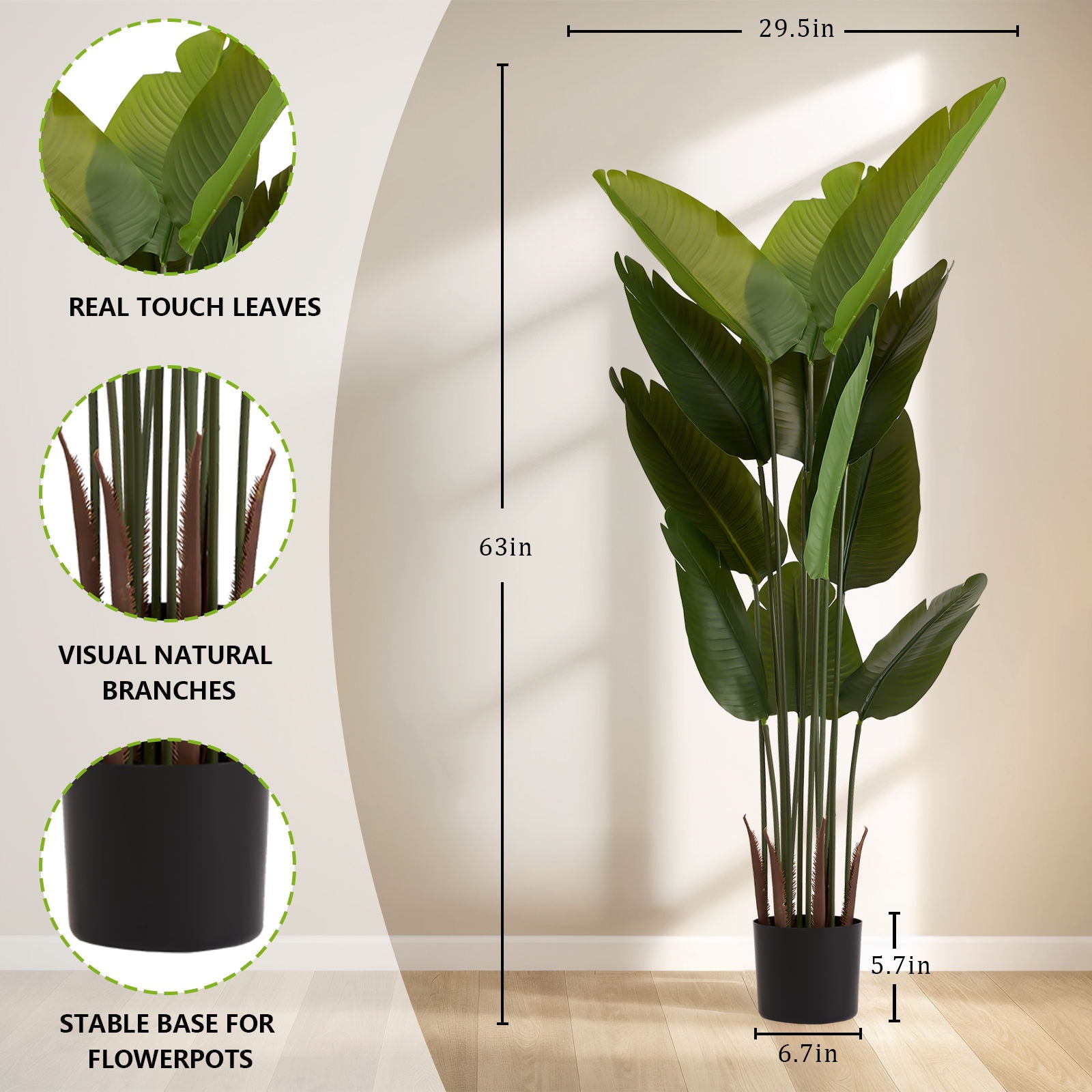 Artificial Plant For Indoor And Outdoor Decoration (Set of 2)