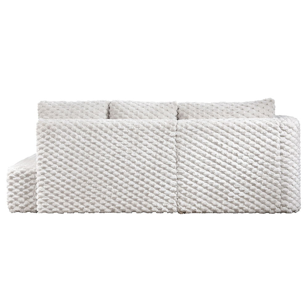 Manya - Sectional Sofa - Ivory Corduroy