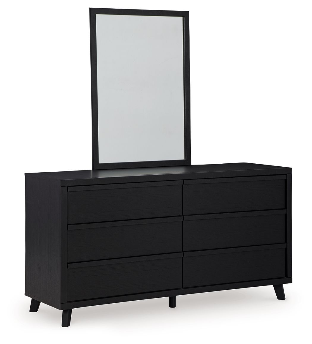 Signature Design by Ashley® Danziar - Black - Dresser And Mirror | Meri Furniture