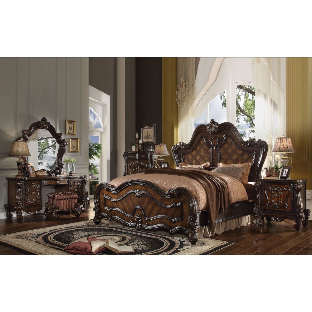 ACME The Versailles nightstand is the perfect accent to create the style of royalty your bedroom has been needing. | Meri Furniture