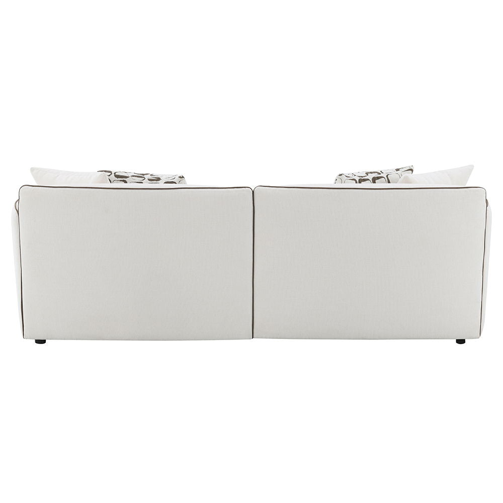 Yolanda - Sofa With 4 Pillows - Beige Chenille