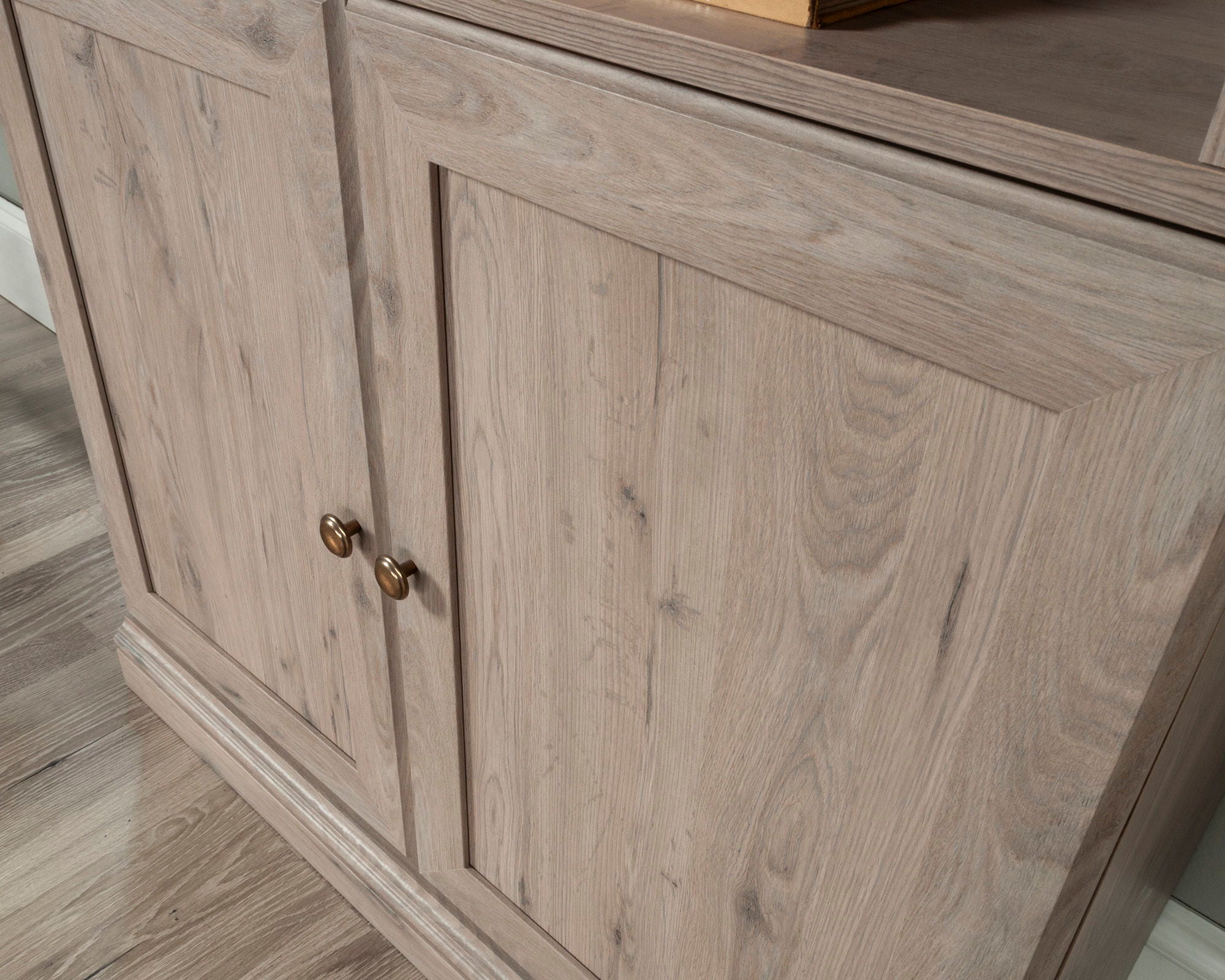5-Shelf Bookcase with Doors in Laurel Oak