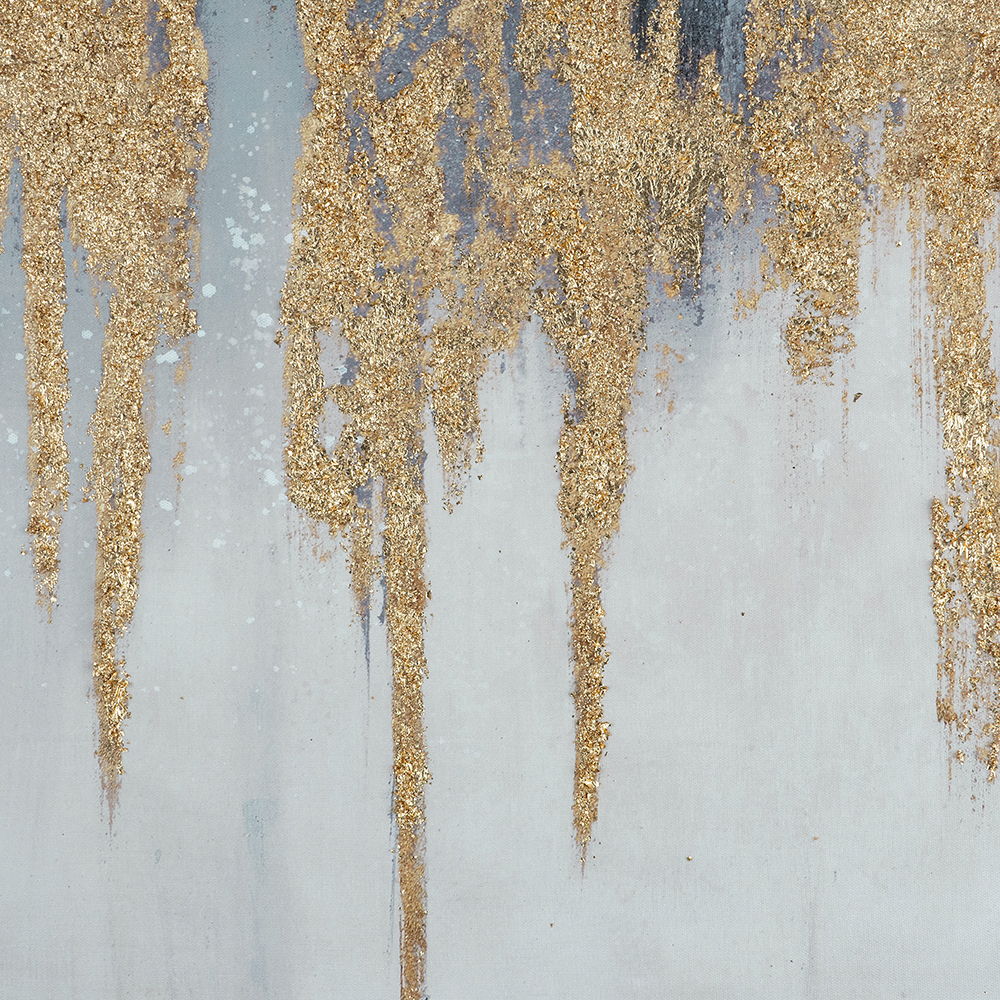 Modern Oil Painting, Square Framed Wall Art For Living Room Dining Room Office - Multicolor