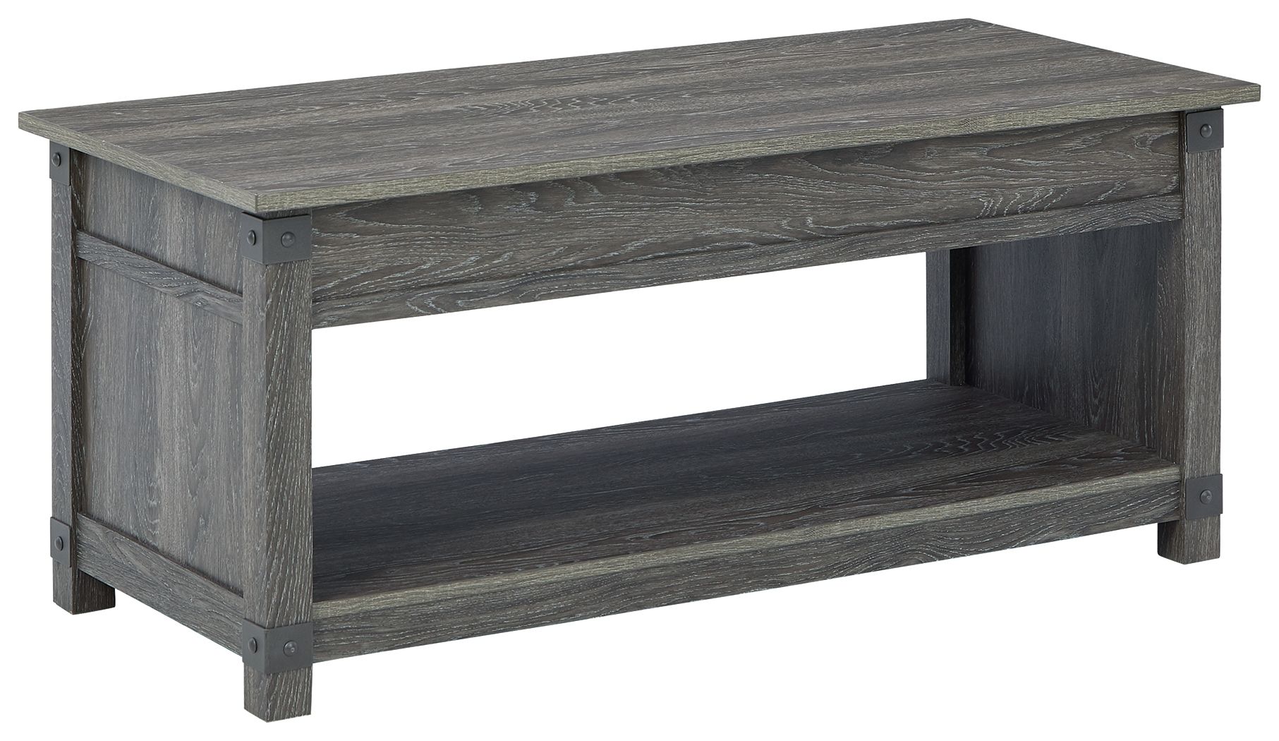 Ashley Furniture Freedan - Grayish Brown - Rect Lift Top Cocktail Table | Meri Furniture