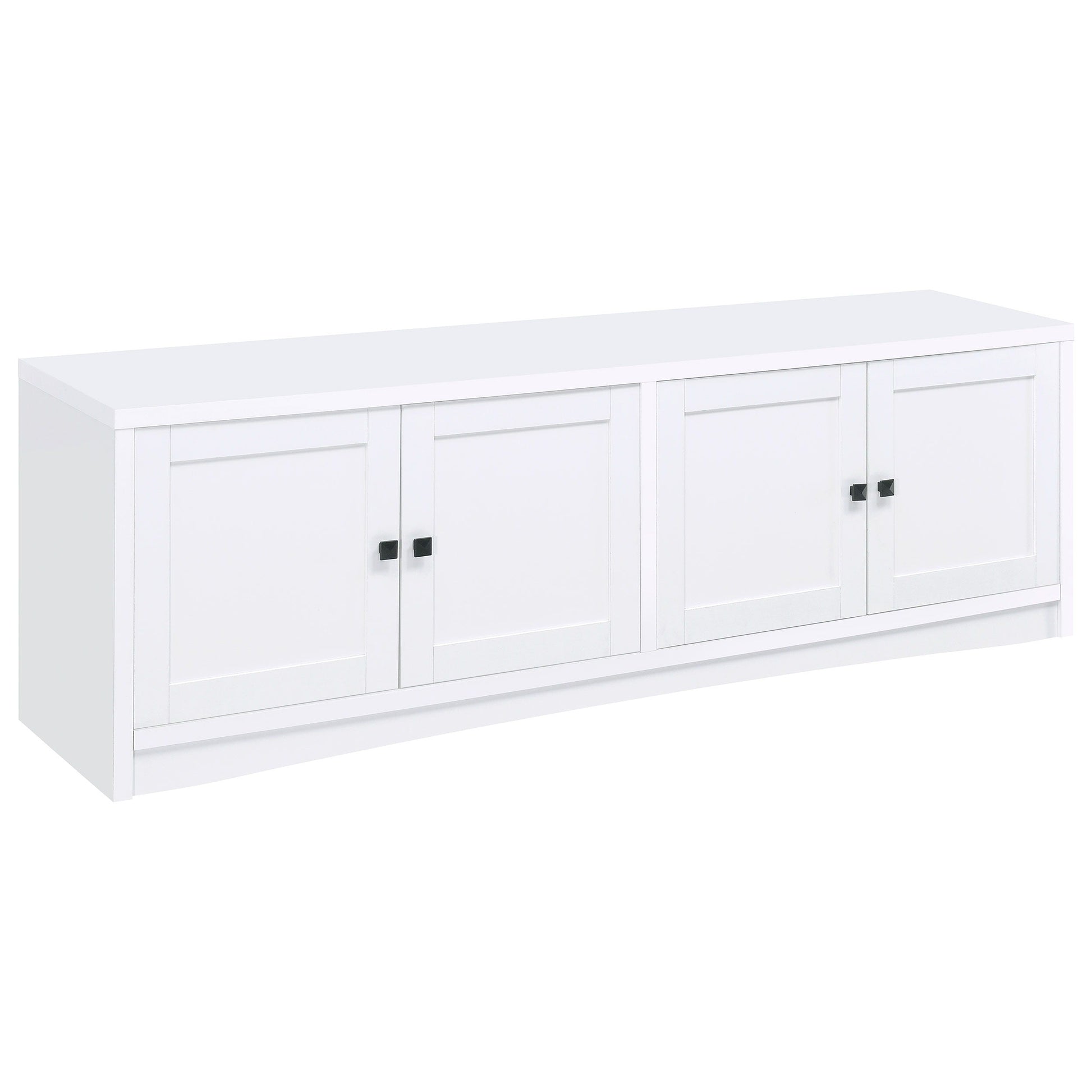 Coaster Fine Furniture Laughlin - 4 Door Engineered Wood TV Stand - White | Meri Furniture