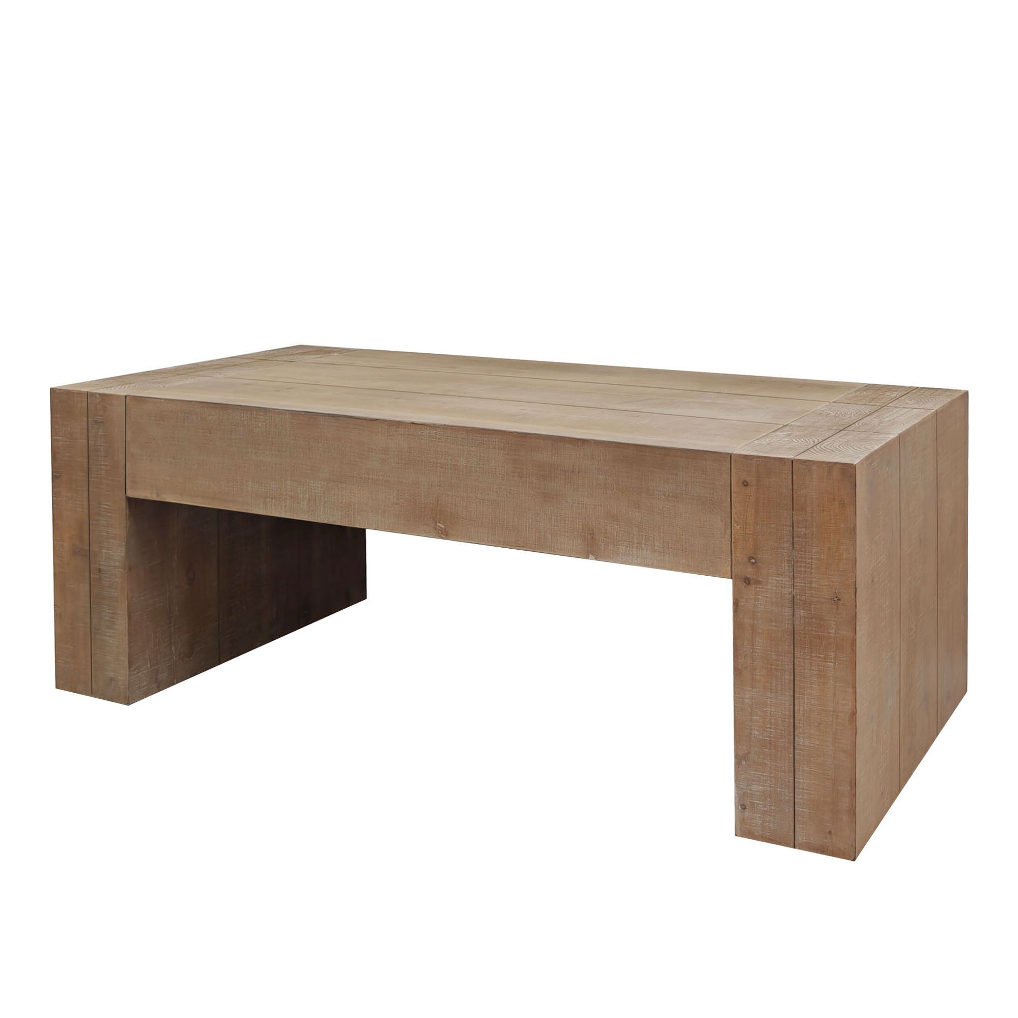 Rustic Wood Coffee Table Modern Farmhouse Rectangular Table For Living Room - Natural / Natural Multi / Natural Wood / Natural / Rustic