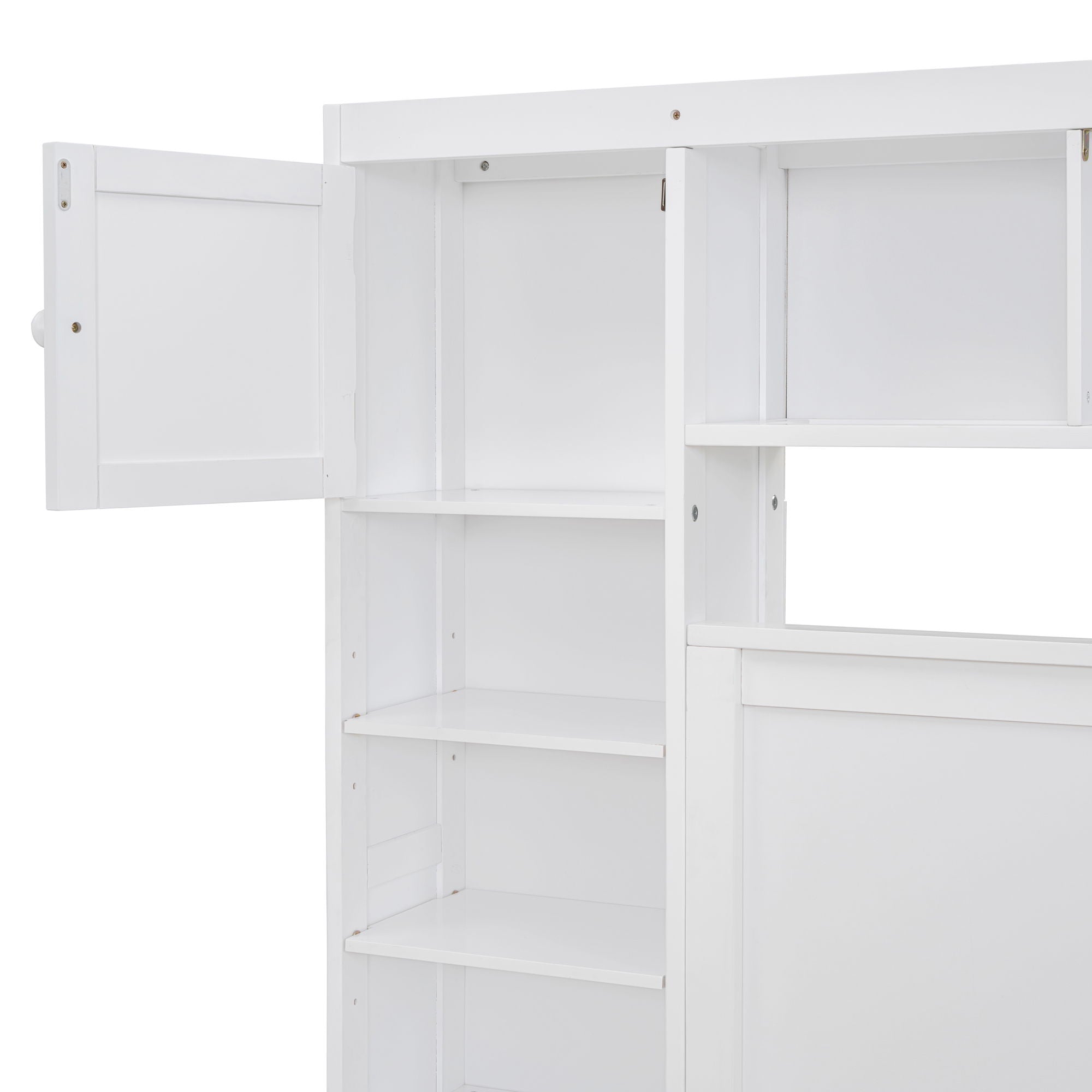 Bed With All In One Cabinet, Shelf And Sockets, Trundle